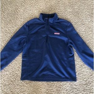 Dark blue men’s zip up sweater